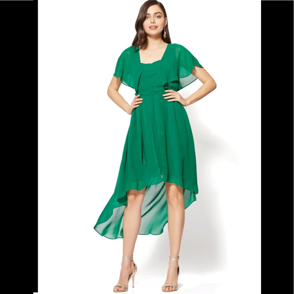 NEW YORK AND COMPANY Hi Low ruffle dress